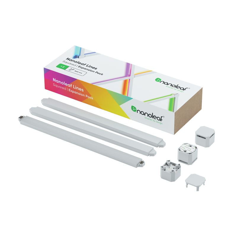 Nanoleaf Lines Squared Expansion Pack 3 Light Bars (Lines Only) - White Nanoleaf Lines Squared Expansion Pack 3 Light Bars (Lines Only) - White